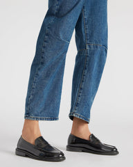 MADISON Black Leather Women's Penny Loafer | Steve Madden outlet