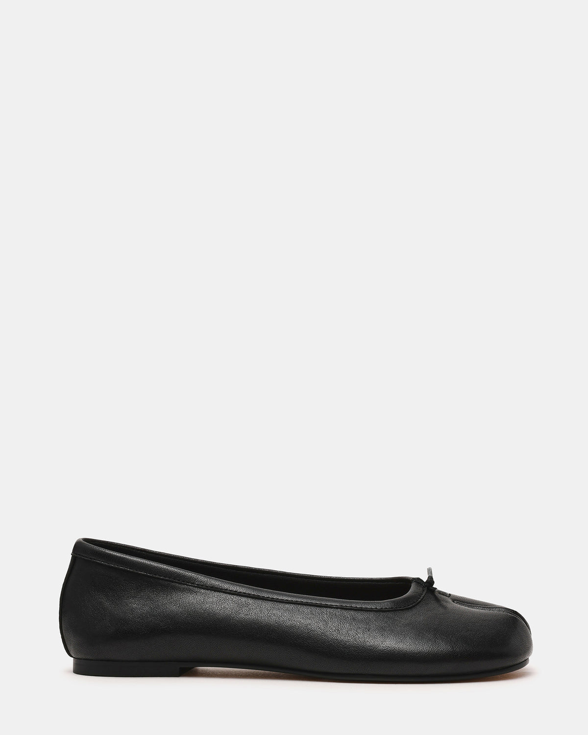 CALICO Black Leather Split Toe Tabi Women's Ballet Flat | Steve Madden Sale
