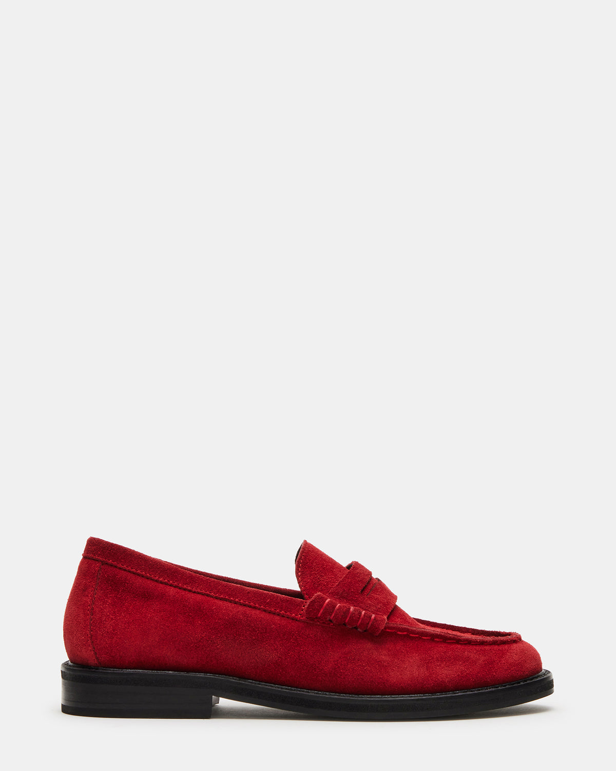 MADISON Red Suede Women's Penny Loafer | Steve Madden for Sale