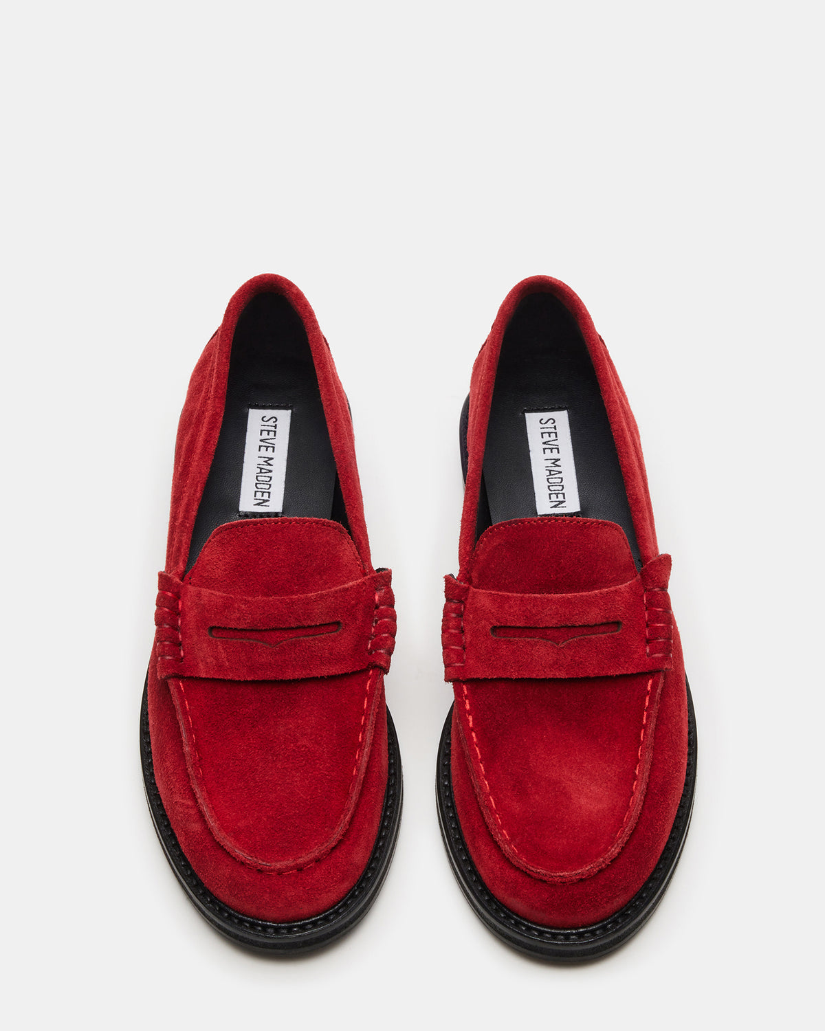 MADISON Red Suede Women's Penny Loafer | Steve Madden for Sale