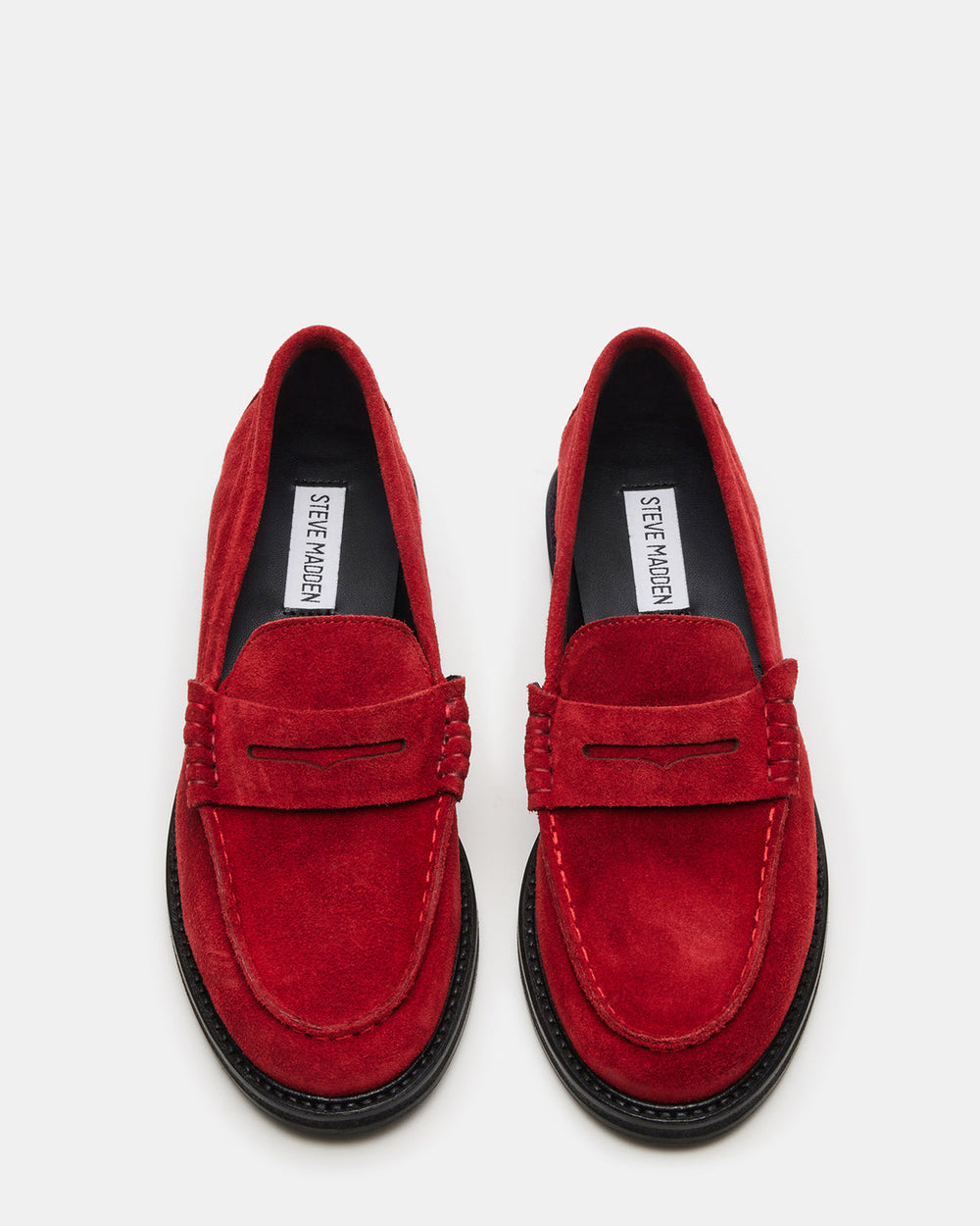 MADISON Red Suede Women's Penny Loafer | Steve Madden for Sale