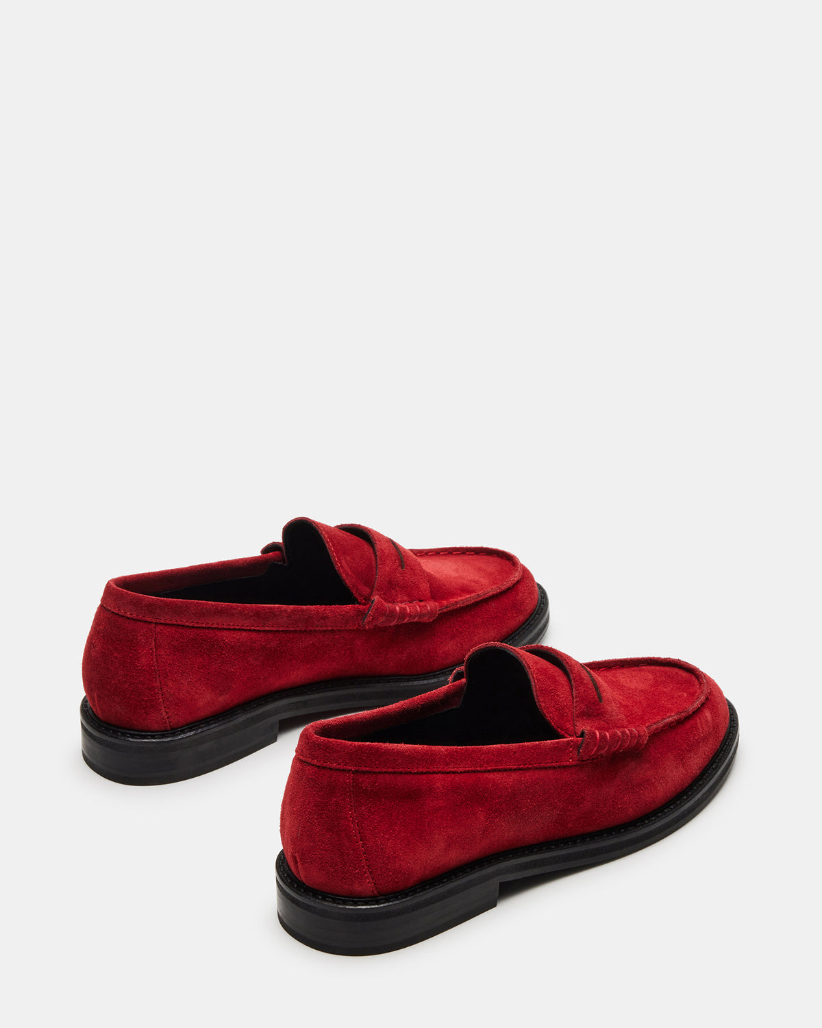 MADISON Red Suede Women's Penny Loafer | Steve Madden for Sale