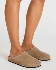 FERN Taupe Suede Mule Slip-On Round-Toe Women's Flat | Steve Madden near me
