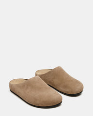 FERN Taupe Suede Mule Slip-On Round-Toe Women's Flat | Steve Madden near me