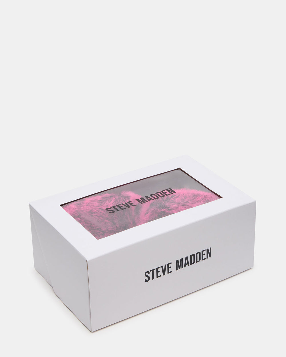 POOF Fushia Slip-On Faux Fur Mule Women's Flat | Steve Madden on Sale