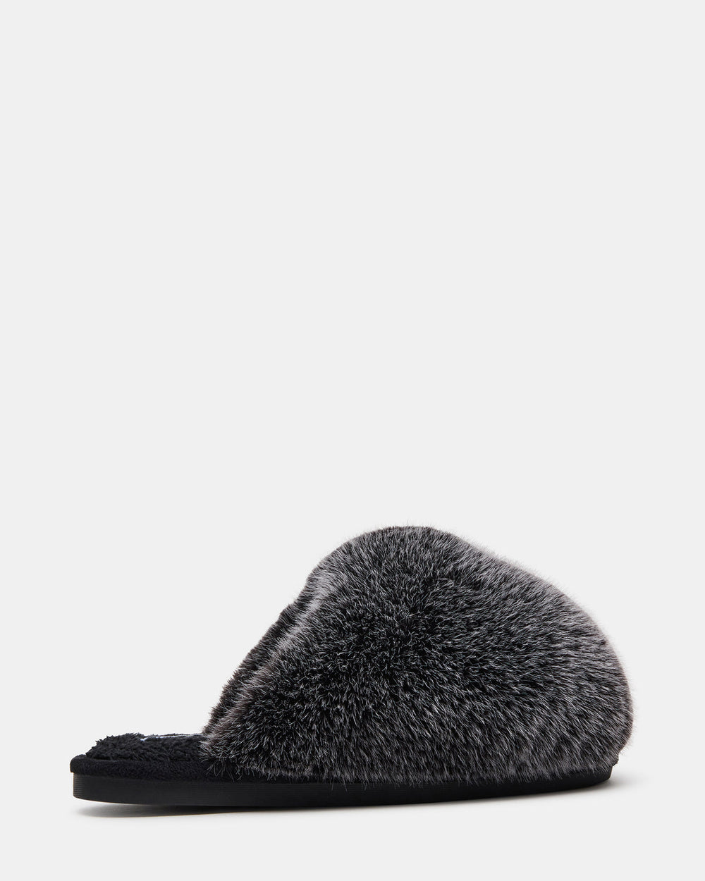POOF GREY Slip-On Faux Fur Mule Women's Flat | Steve Madden online