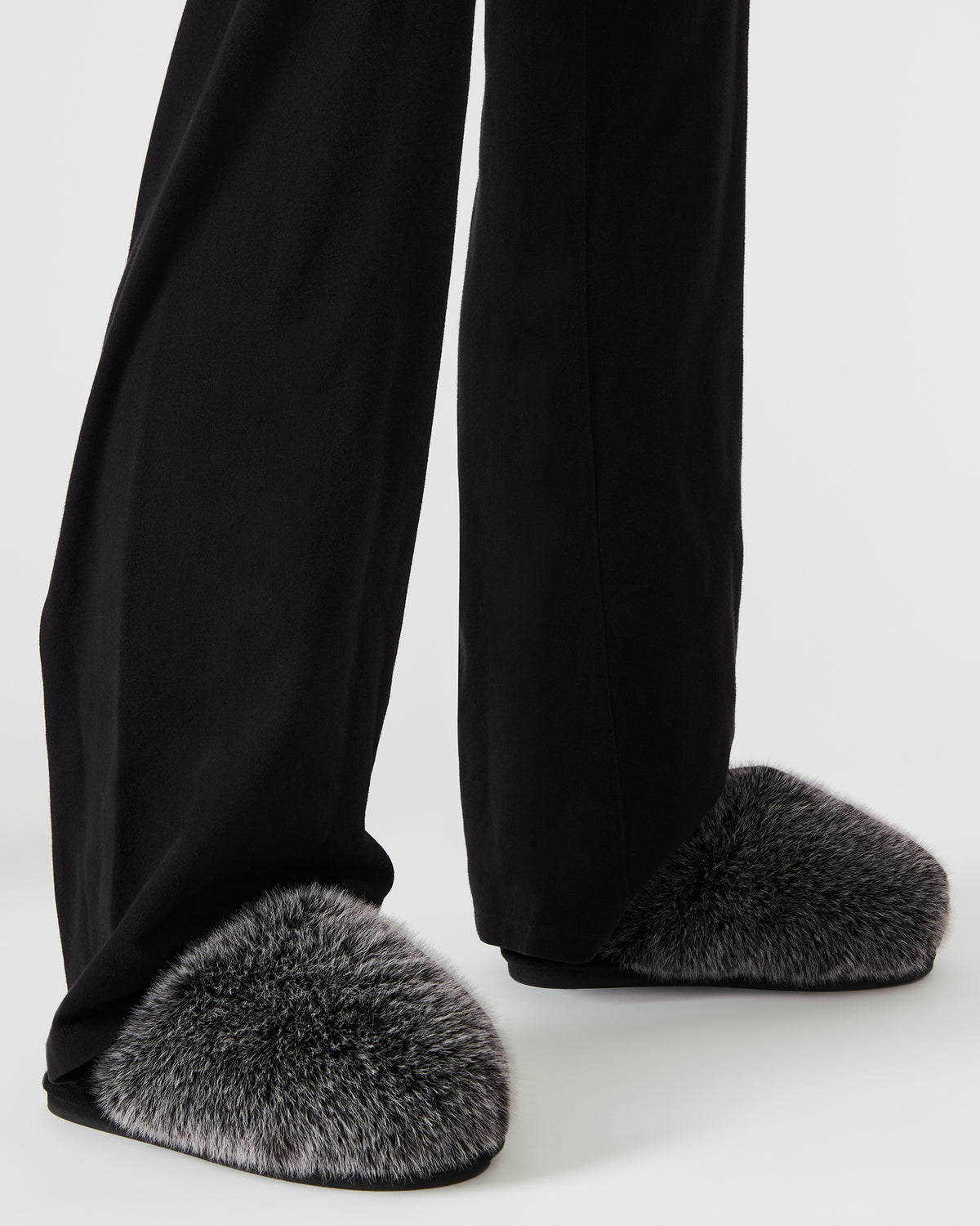 POOF GREY Slip-On Faux Fur Mule Women's Flat | Steve Madden online