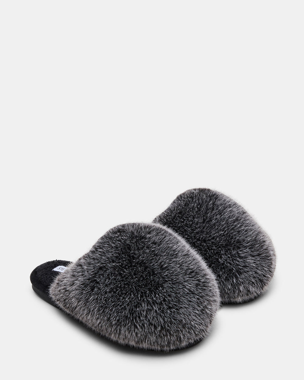 POOF GREY Slip-On Faux Fur Mule Women's Flat | Steve Madden online