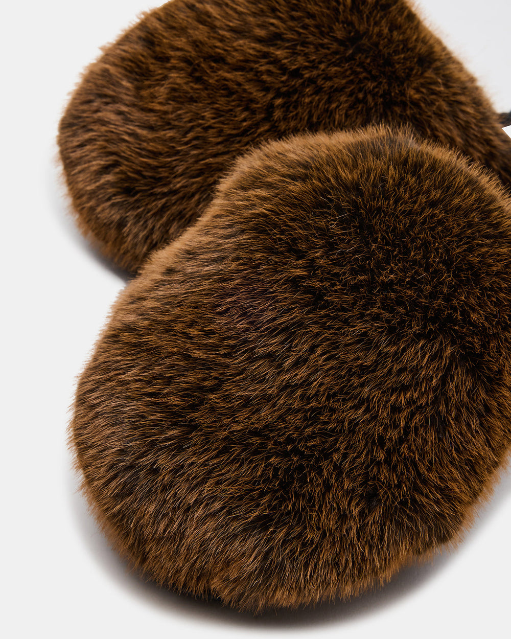 POOF Brown Slip-On Faux Fur Mule Women's Flat | Steve Madden near me