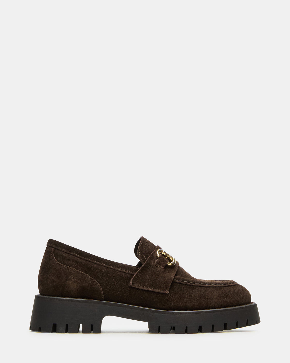 LANDO Brown Suede Lug Women's Loafer | Steve Madden discount