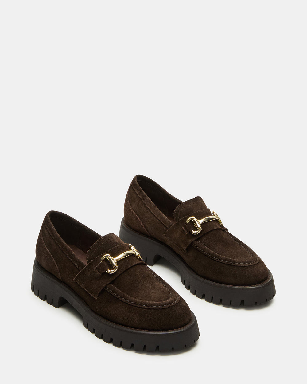 LANDO Brown Suede Lug Women's Loafer | Steve Madden discount