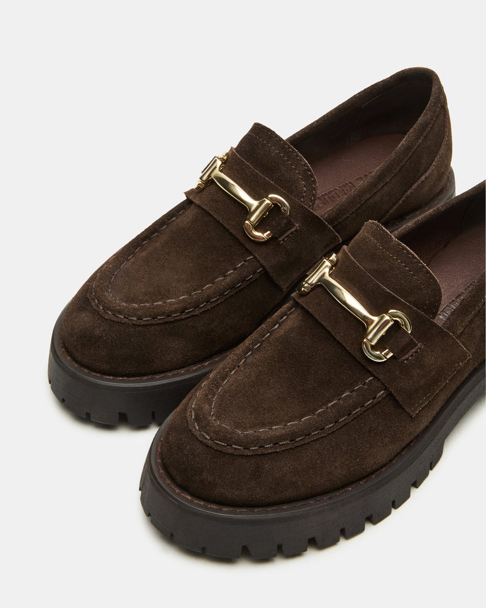 LANDO Brown Suede Lug Women's Loafer | Steve Madden discount