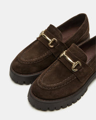 LANDO Brown Suede Lug Women's Loafer | Steve Madden discount