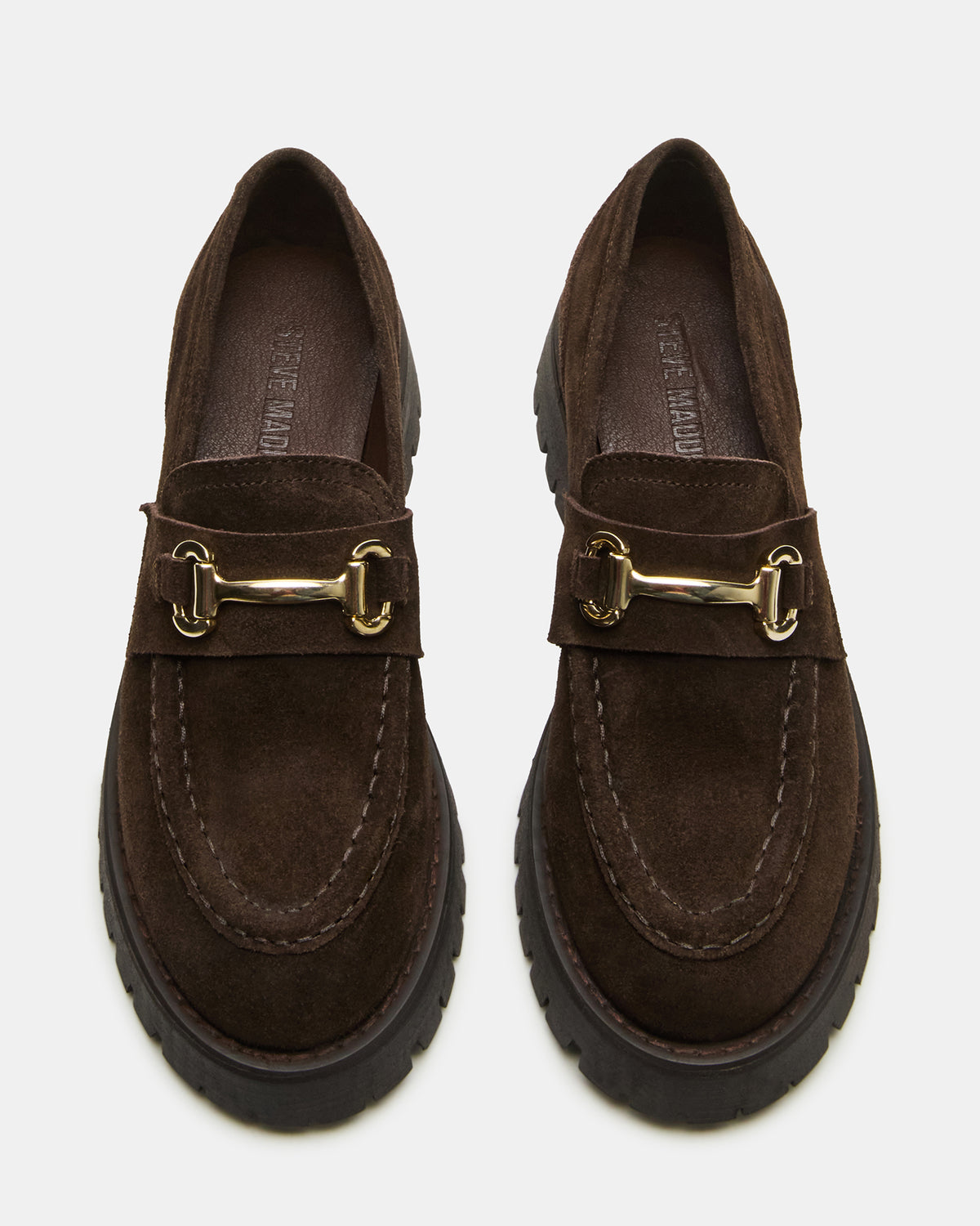 LANDO Brown Suede Lug Women's Loafer | Steve Madden discount