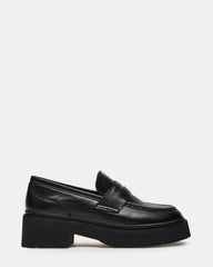 LAYKEN Black Leather Platform Lug Women's Loafer | Steve Madden online