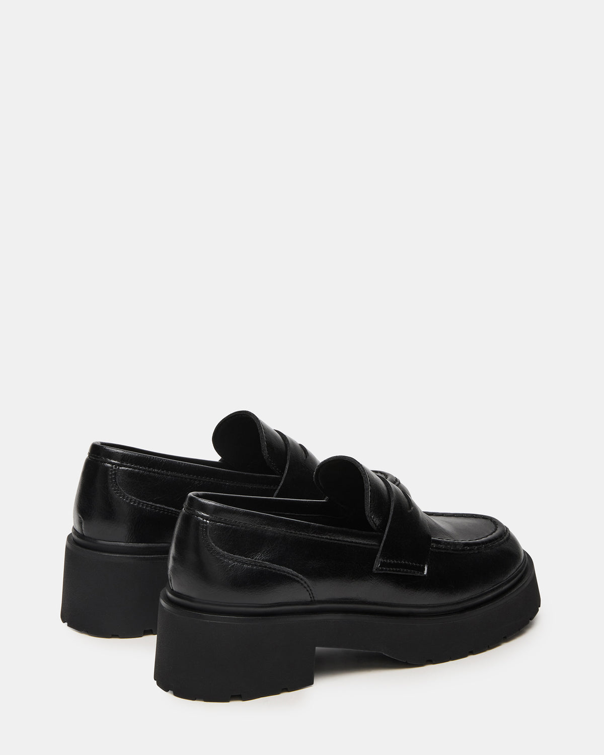 LAYKEN Black Leather Platform Lug Women's Loafer | Steve Madden online