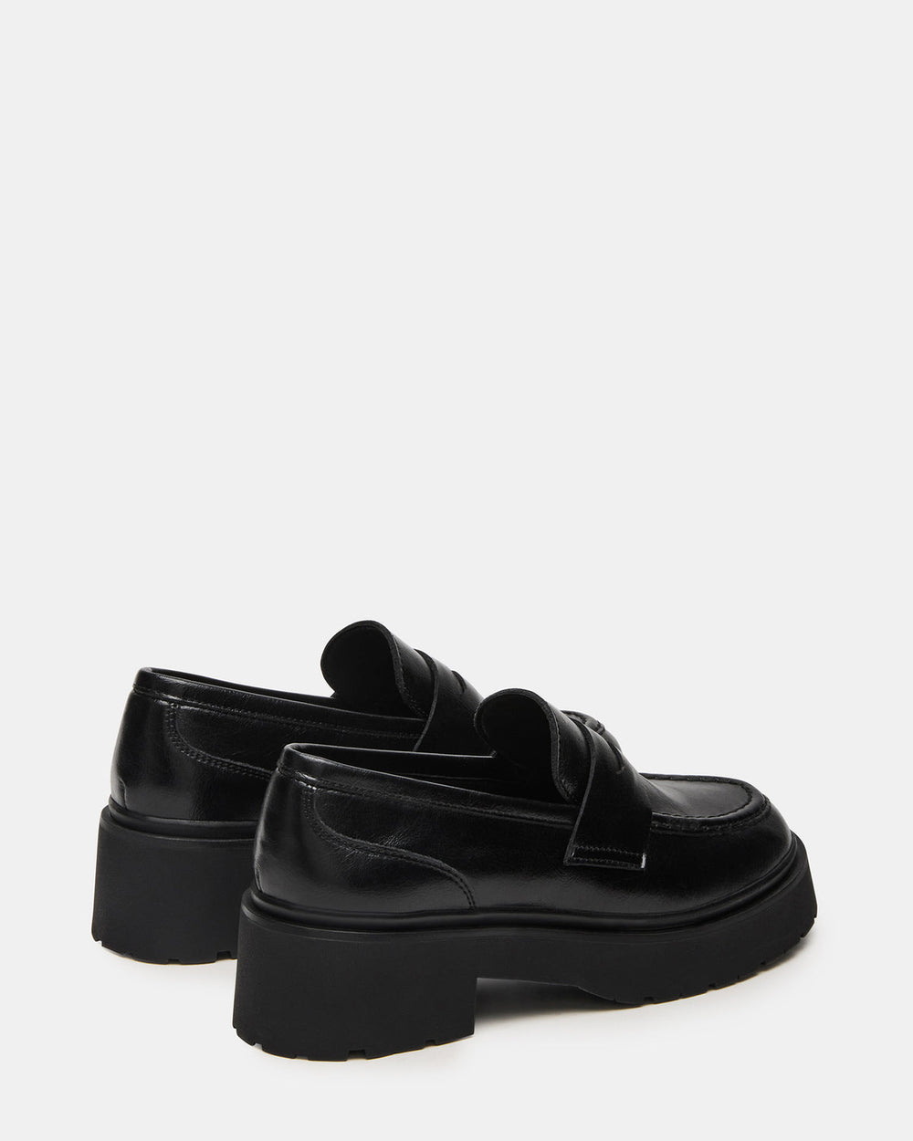 LAYKEN Black Leather Platform Lug Women's Loafer | Steve Madden online