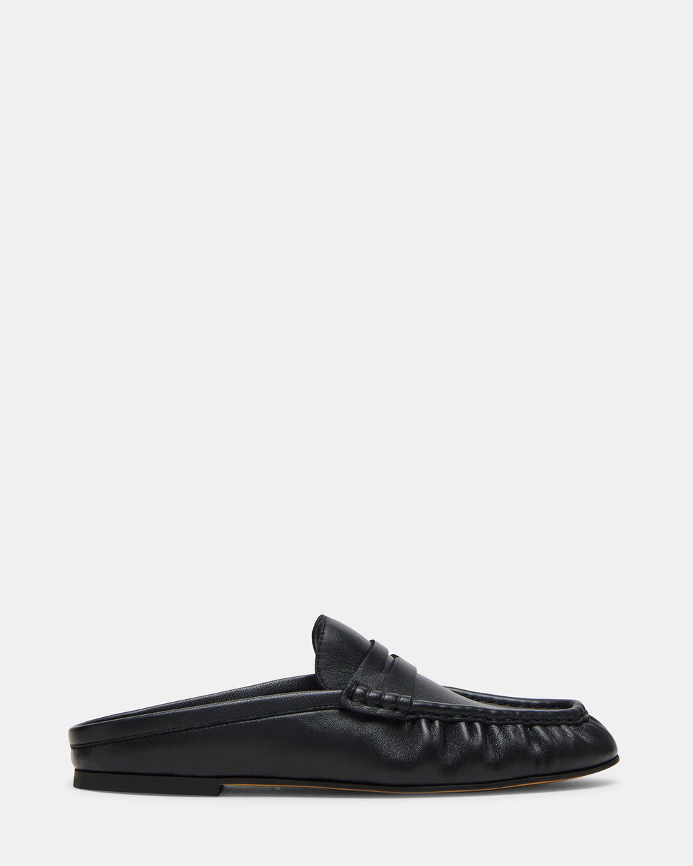 RAFE Black Leather Slip-On Mule Women's Flat | Steve Madden for Sale