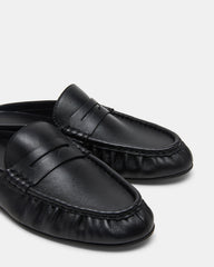 RAFE Black Leather Slip-On Mule Women's Flat | Steve Madden for Sale