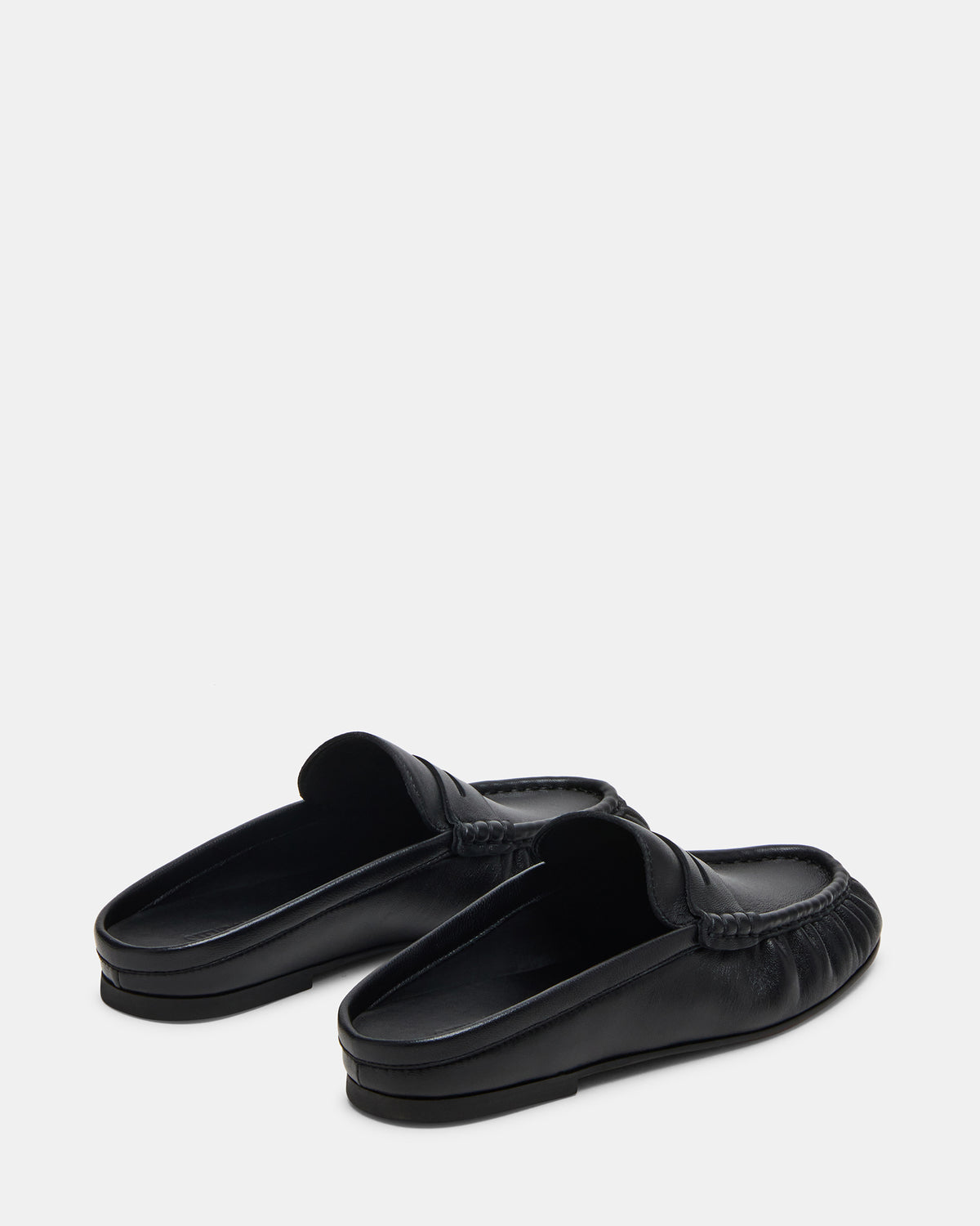 RAFE Black Leather Slip-On Mule Women's Flat | Steve Madden for Sale