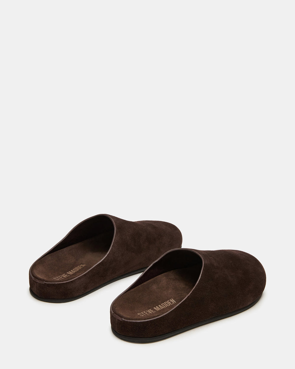 FERN Brown Suede Mule Slip-On Round-Toe Women's Flat | Steve Madden on Sale