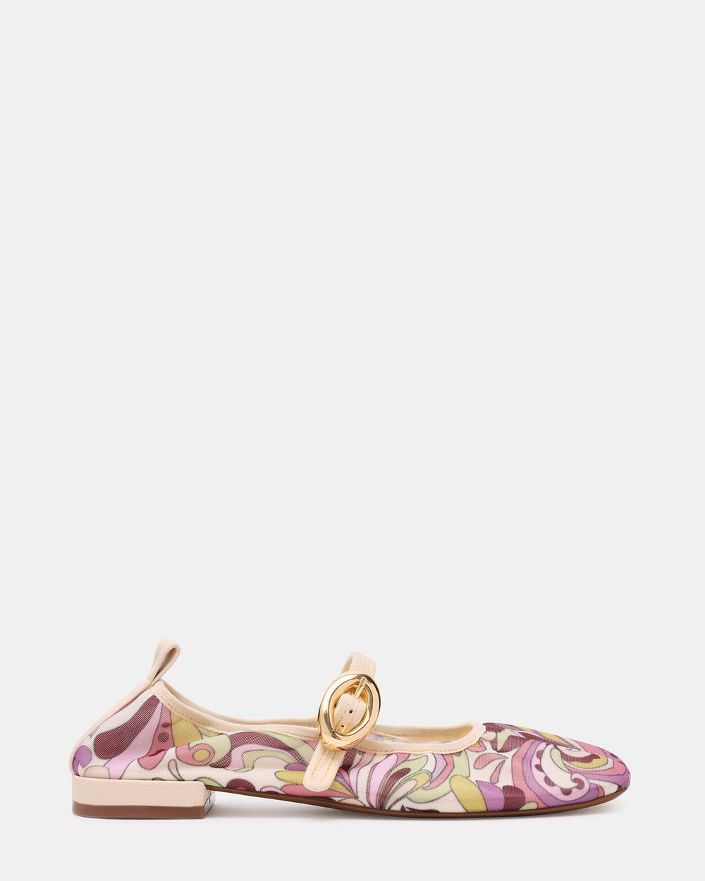 DAFFIA Purple Multi Mary Jane Gold-Detail Buckle Ballet Women's Flat | Steve Madden online
