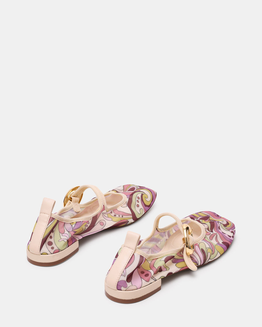 DAFFIA Purple Multi Mary Jane Gold-Detail Buckle Ballet Women's Flat | Steve Madden online