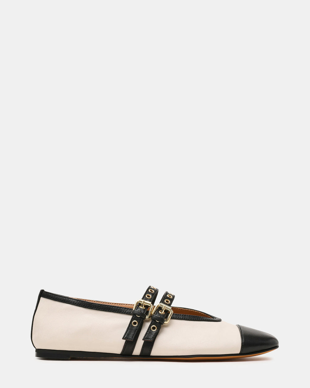 LYDIA Cap Bone Black Mary Jane Ballet Women's Flat | Steve Madden US