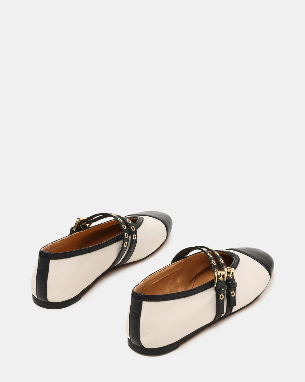 LYDIA Cap Bone Black Mary Jane Ballet Women's Flat | Steve Madden US
