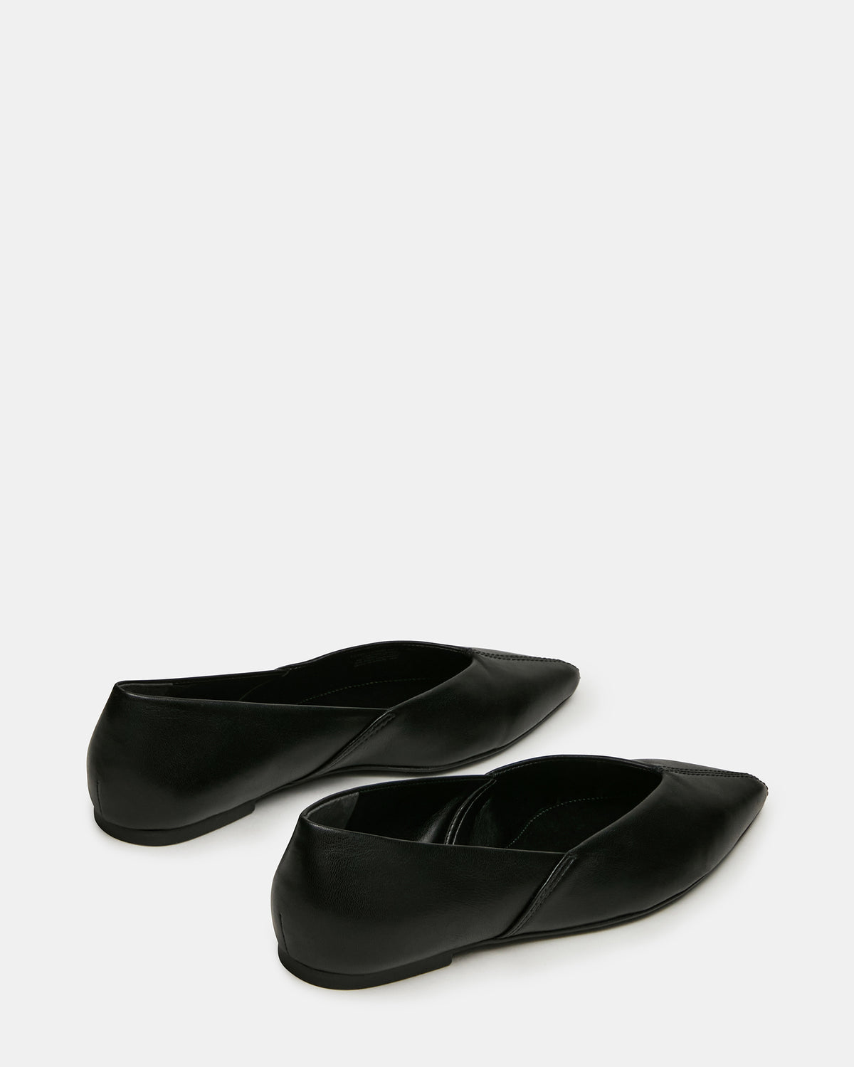 TOVI Black Leather Pointed-Toe Ballet Women's Flat | Steve Madden outlet