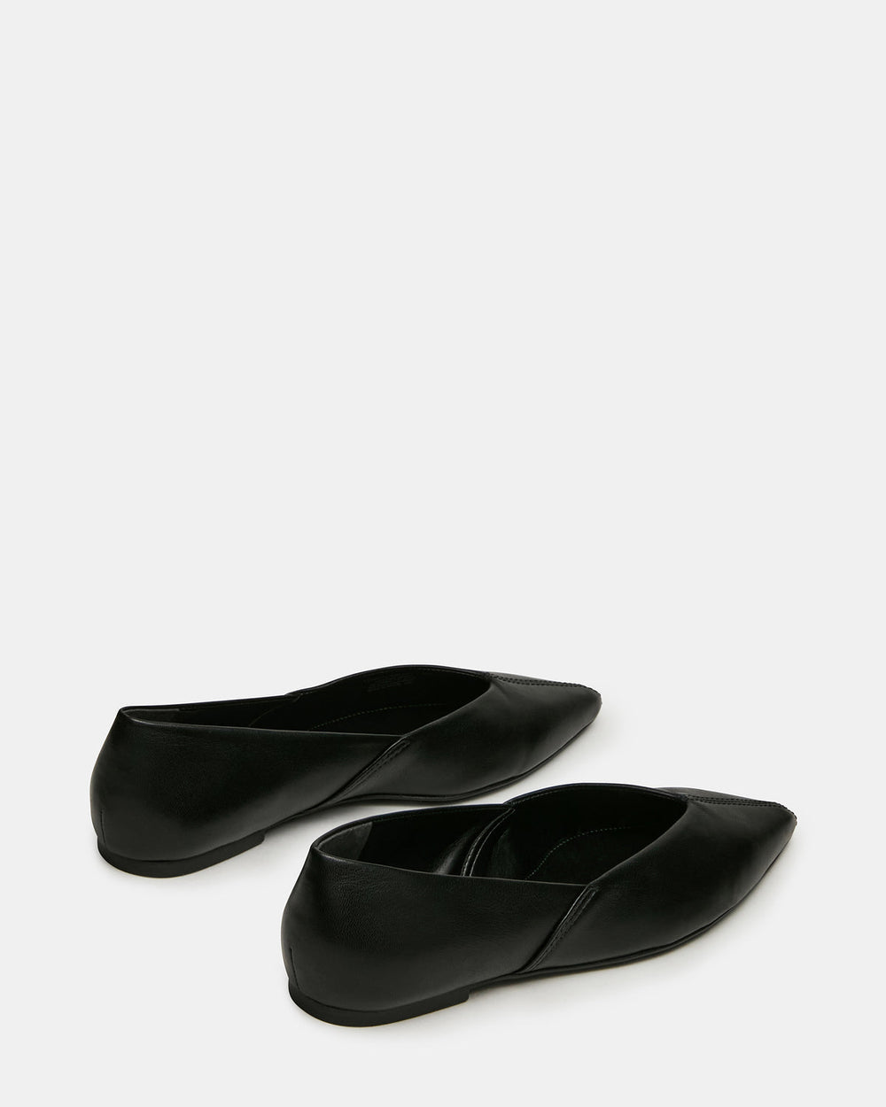 TOVI Black Leather Pointed-Toe Ballet Women's Flat | Steve Madden outlet