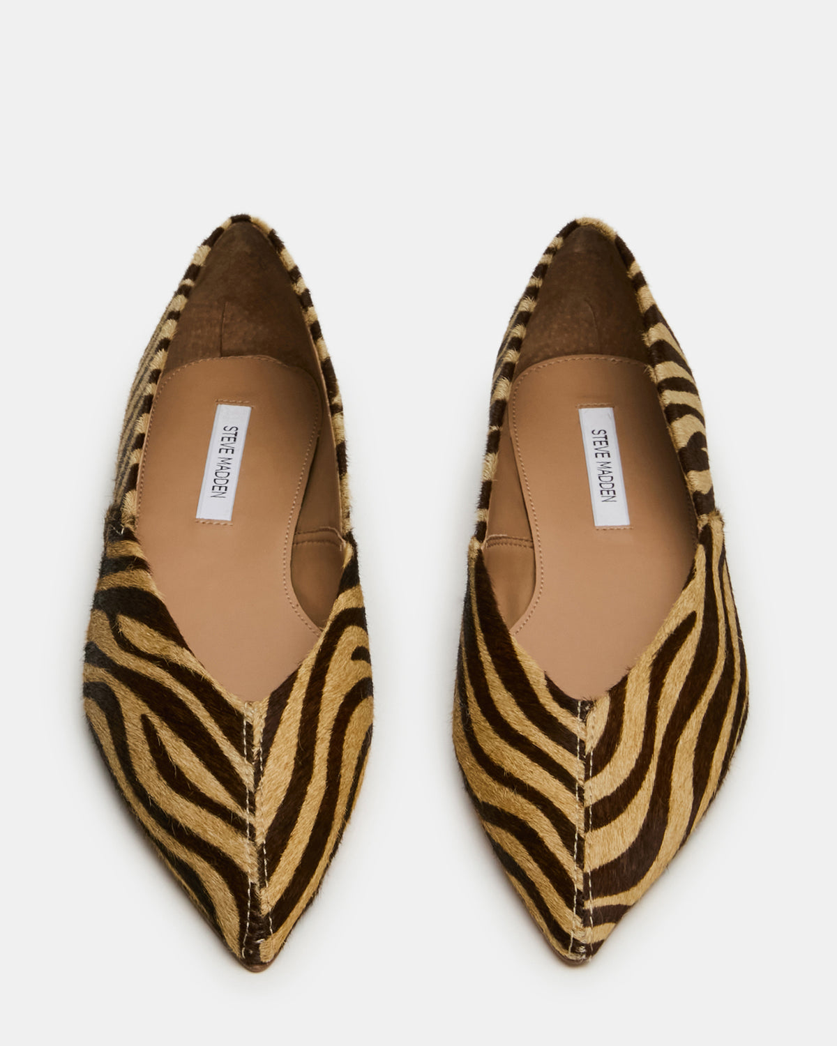 TOVI Tiger Pointed-Toe Ballet Women's Flat | Steve Madden Sale