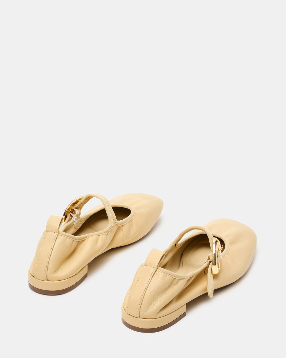 DAFFIA Butter Leather Mary Jane Gold-Detail Buckle Ballet Women's Flat | Steve Madden for Sale