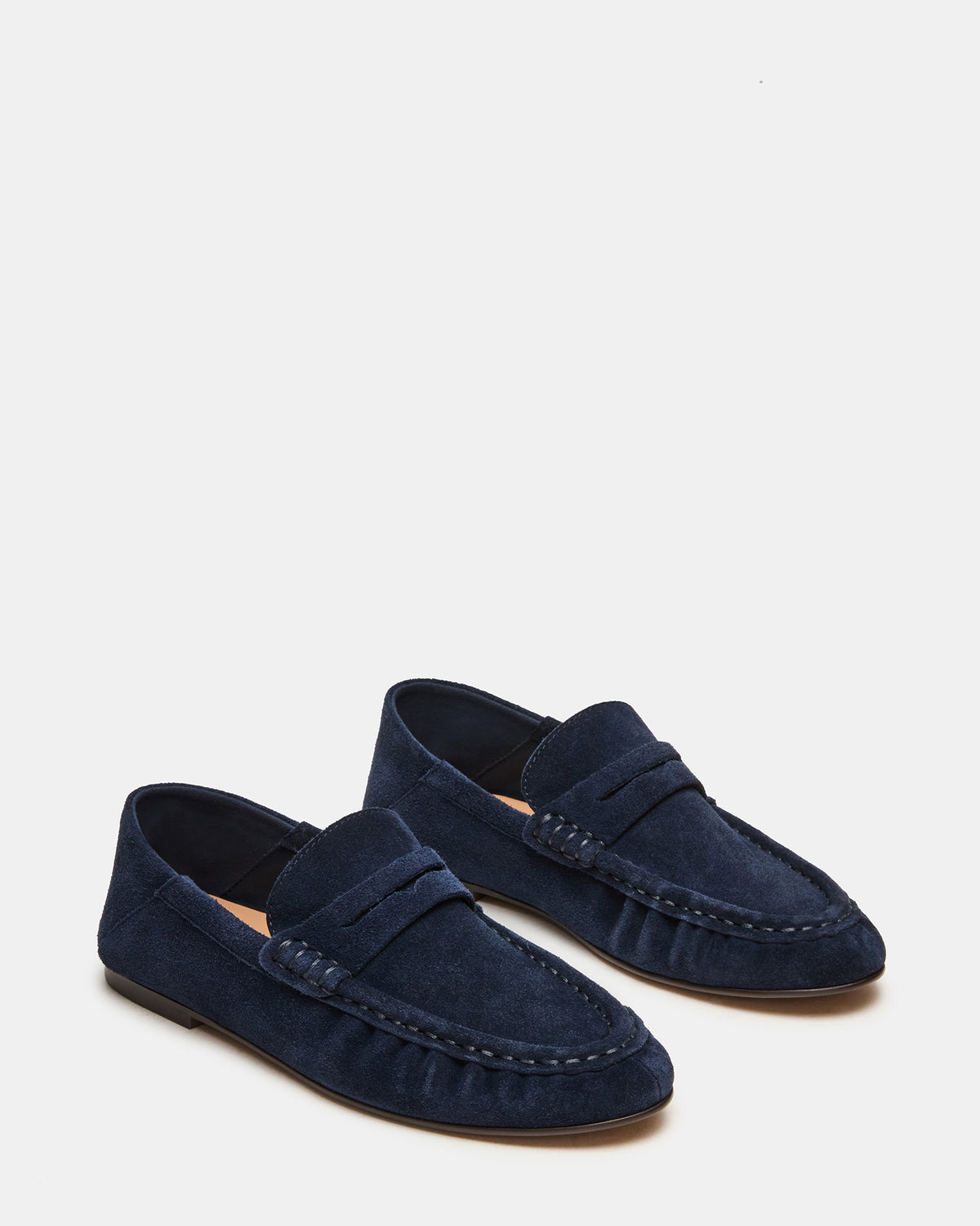 ROGER Navy Suede Slip-On Women's Loafer | Steve Madden discount