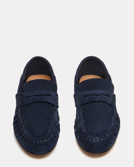 ROGER Navy Suede Slip-On Women's Loafer | Steve Madden discount