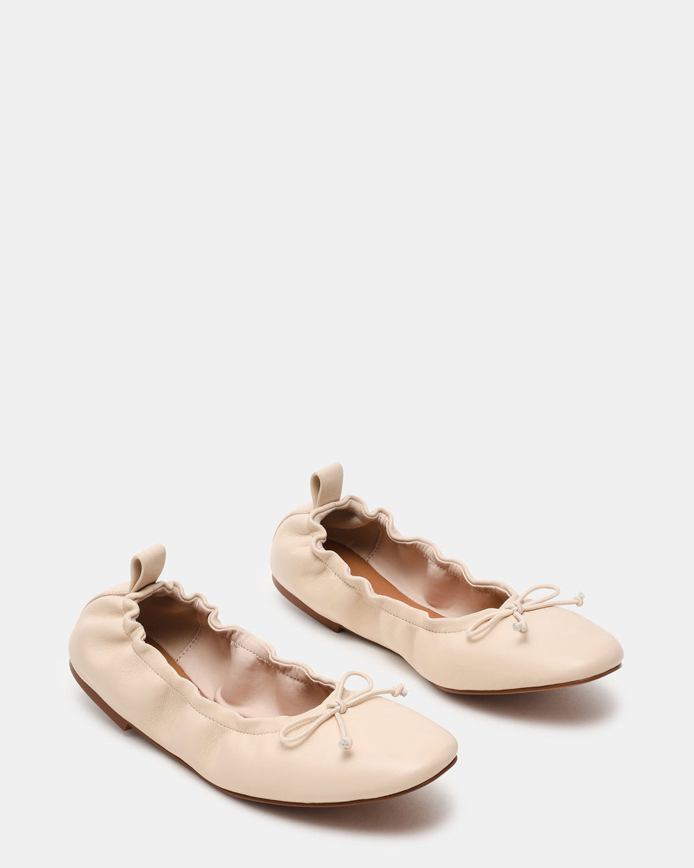 LANTI Bone Leather Bow Round-Toe Women's Flat | Steve Madden Sale