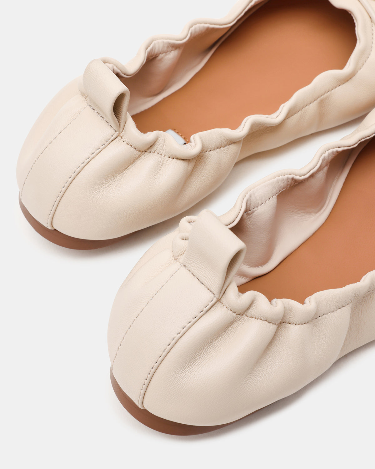 LANTI Bone Leather Bow Round-Toe Women's Flat | Steve Madden Sale