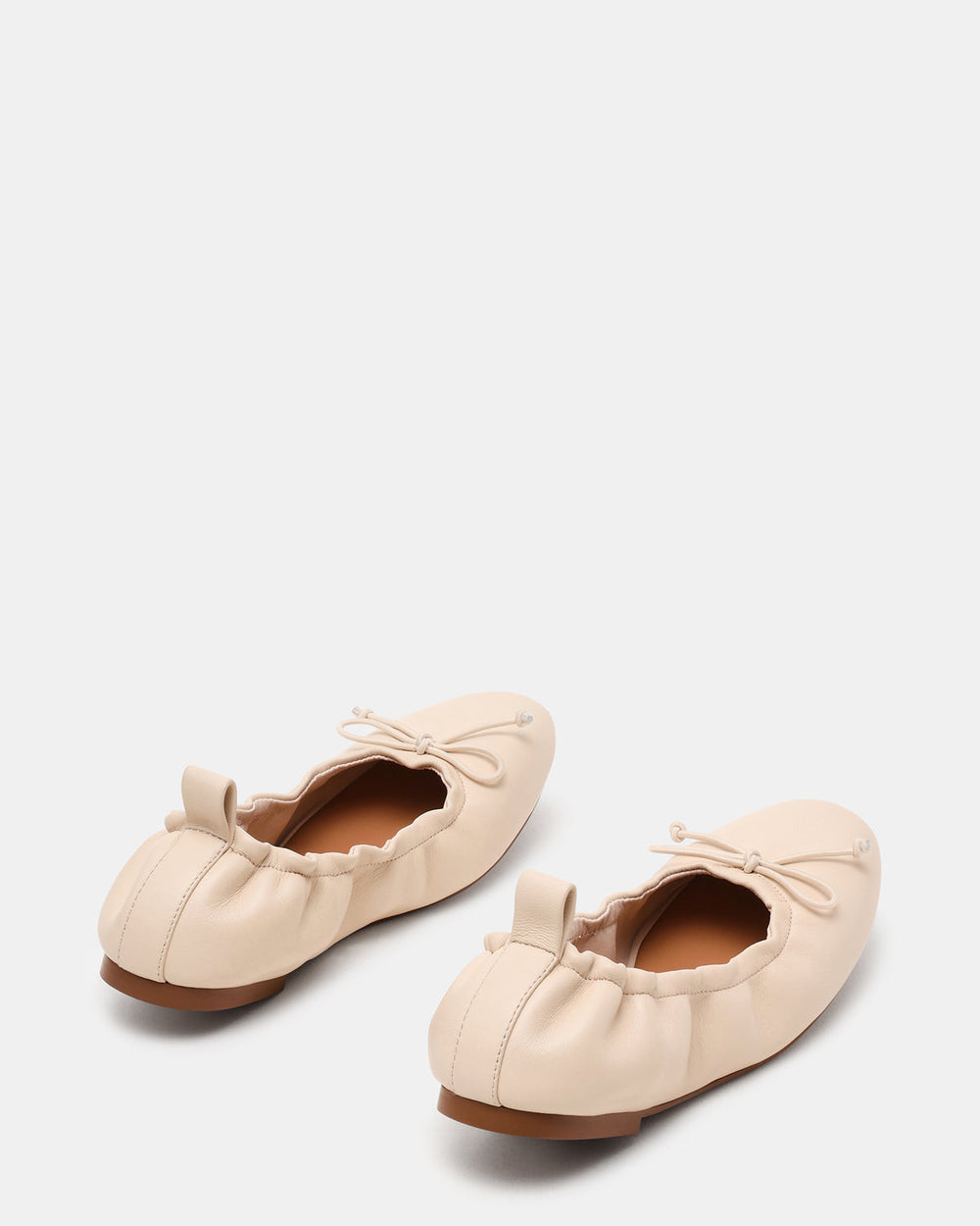 LANTI Bone Leather Bow Round-Toe Women's Flat | Steve Madden Sale
