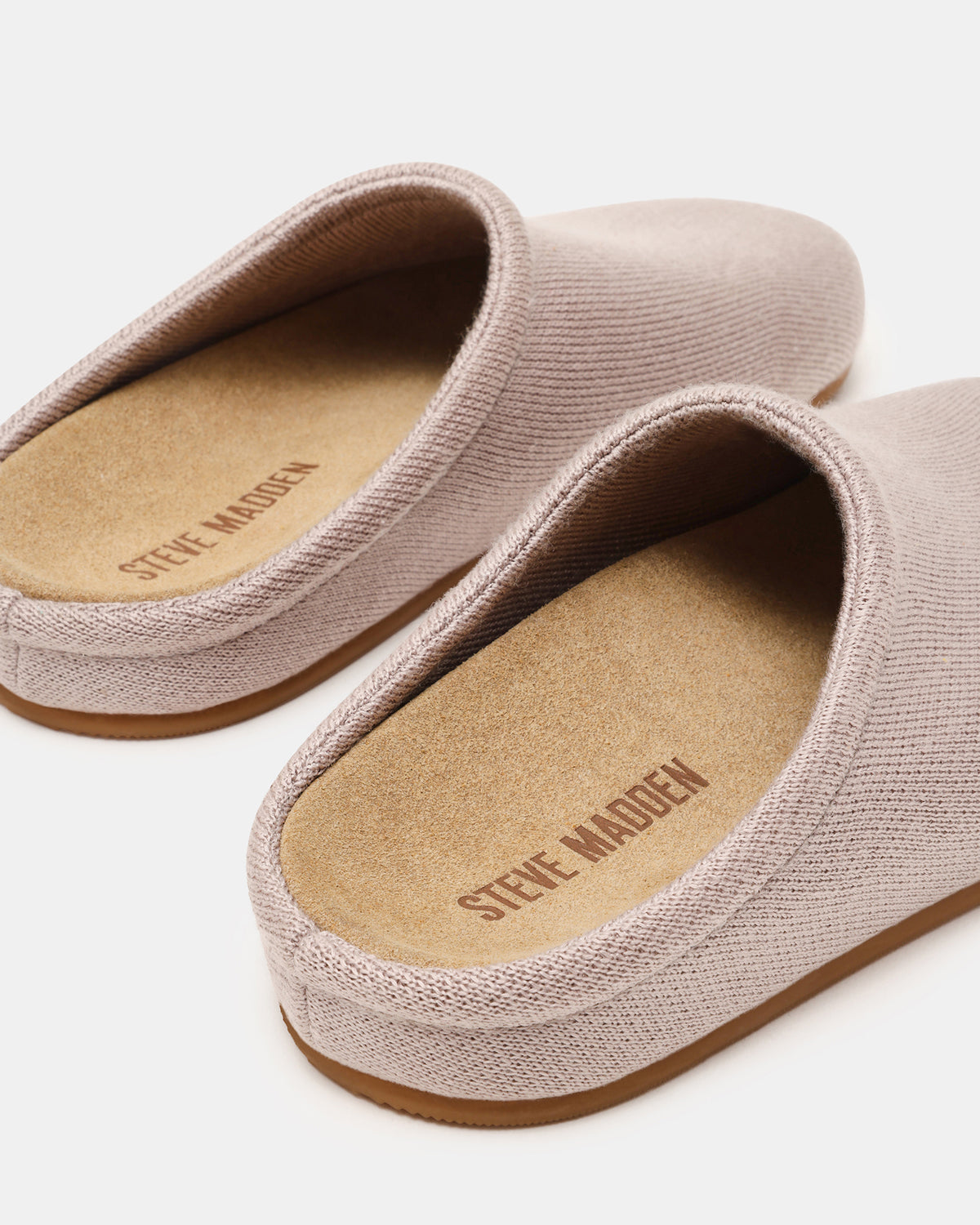FERN Knit Taupe Mule Slip-On Round-Toe Women's Flat | Steve Madden for Sale
