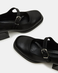 LISBON Black Leather Square-Toe Mary Jane Women's Loafer | Steve Madden near me