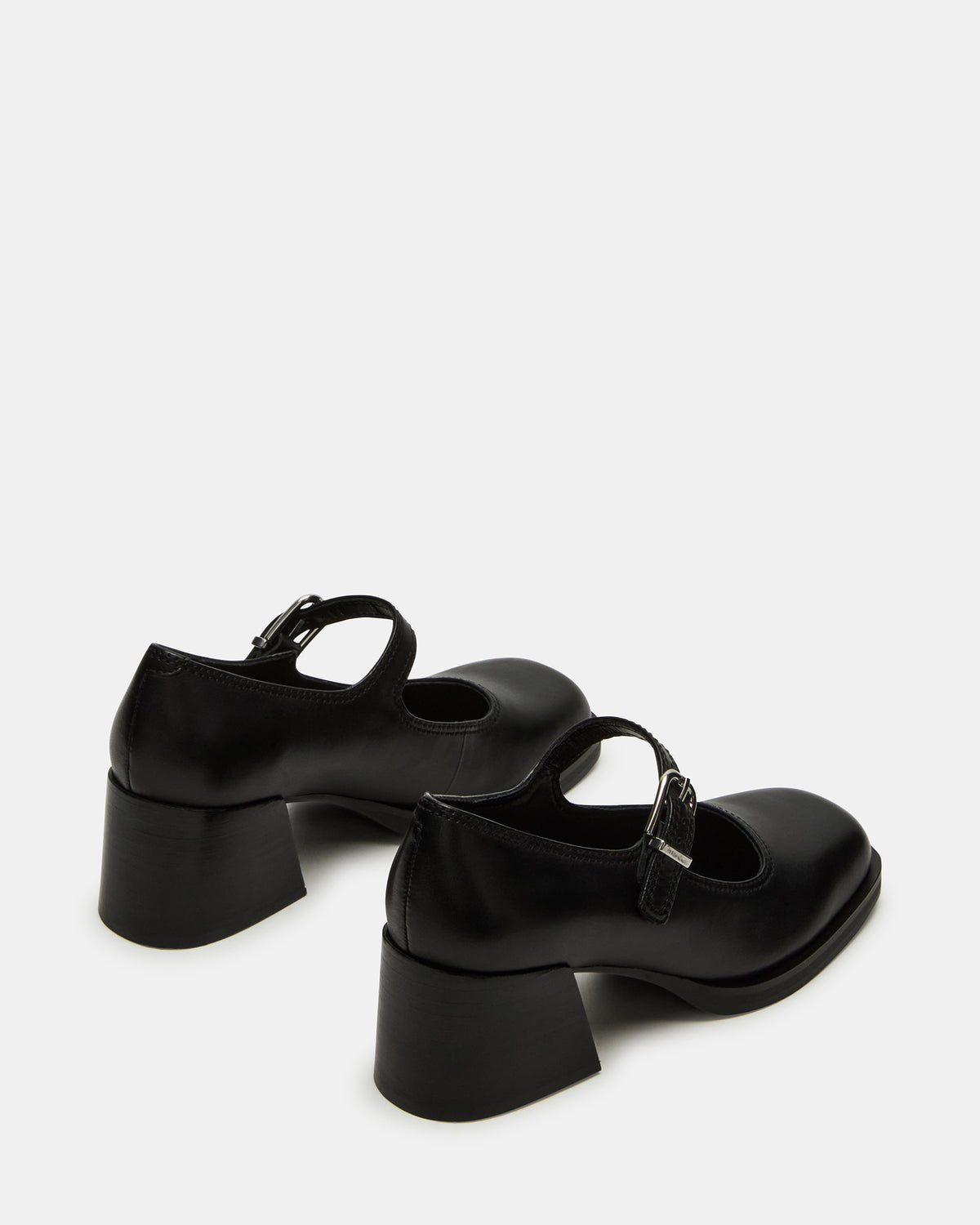 LISBON Black Leather Square-Toe Mary Jane Women's Loafer | Steve Madden near me