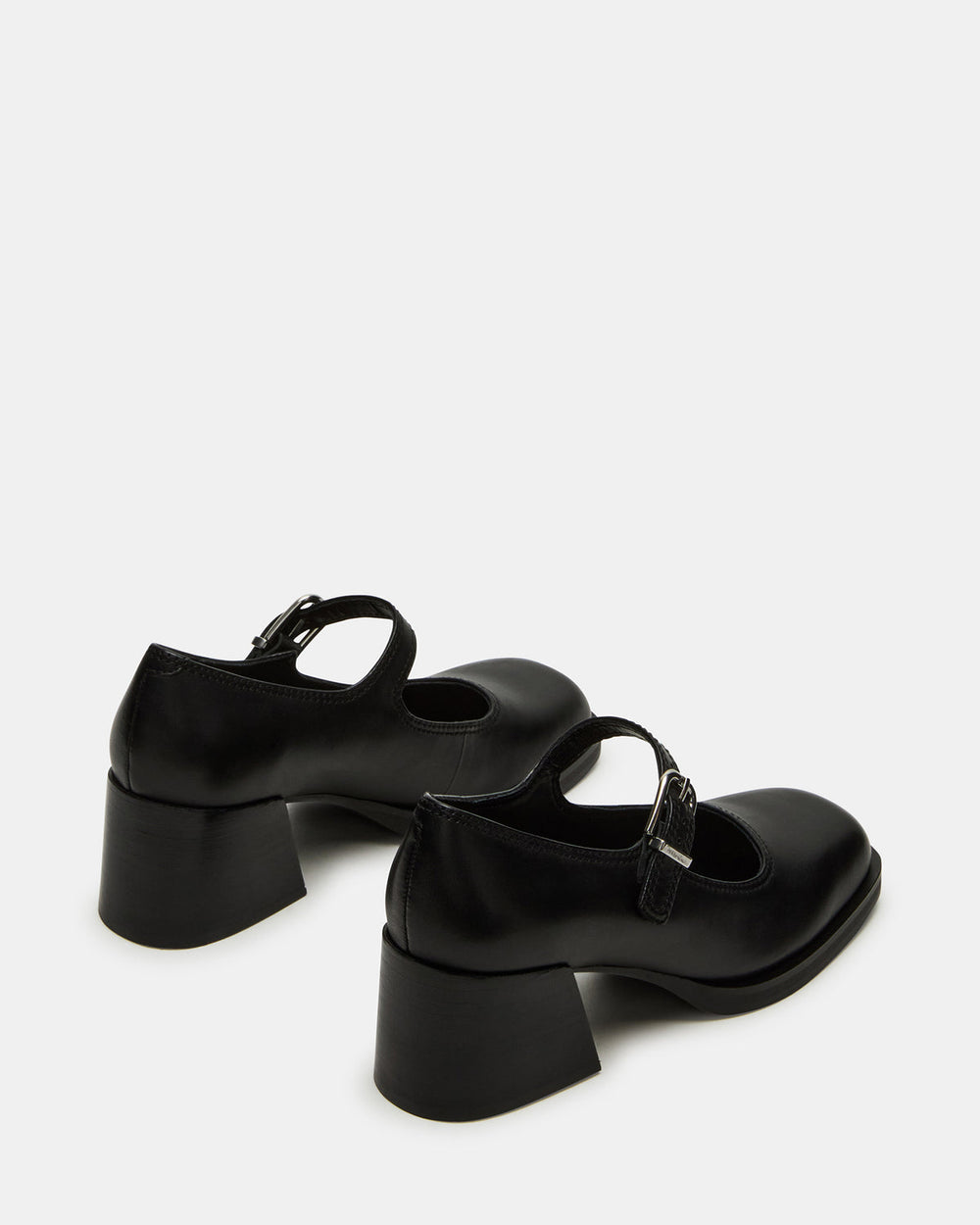 LISBON Black Leather Square-Toe Mary Jane Women's Loafer | Steve Madden near me