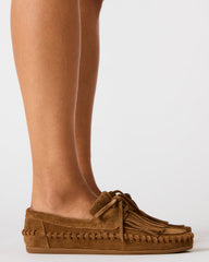 SAMUAL Chestnut Suede Fringe Boat Women's Loafer | Steve Madden near me