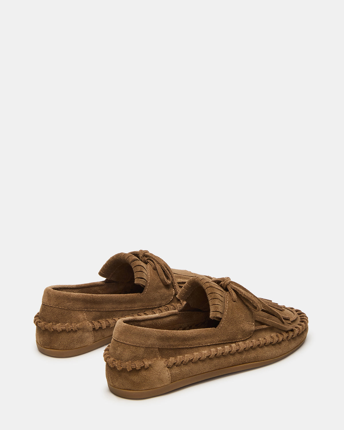 SAMUAL Chestnut Suede Fringe Boat Women's Loafer | Steve Madden near me