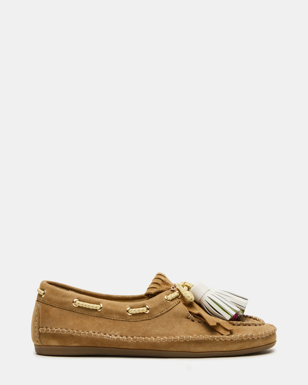 ABNER Chestnut Suede Flat Boat Women's Loafer | Steve Madden US
