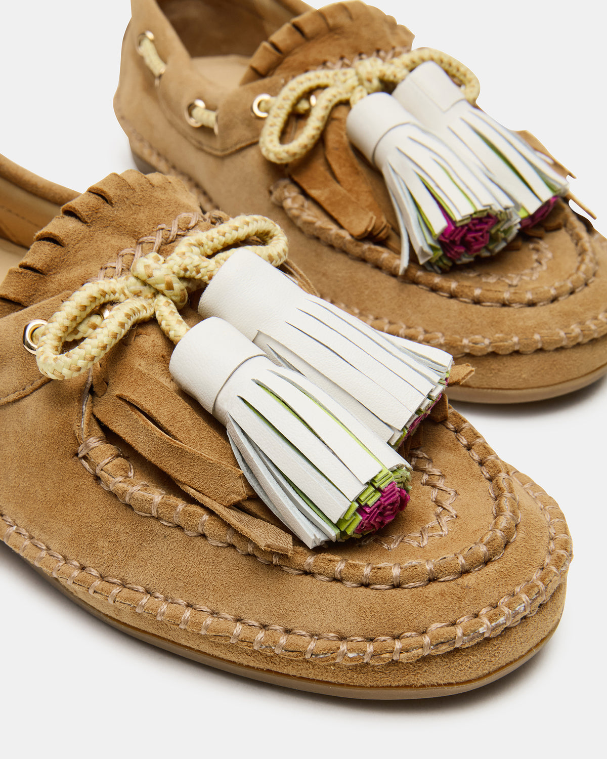 ABNER Chestnut Suede Flat Boat Women's Loafer | Steve Madden US