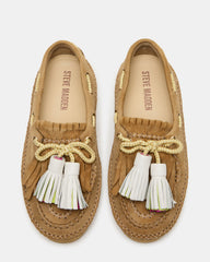 ABNER Chestnut Suede Flat Boat Women's Loafer | Steve Madden US