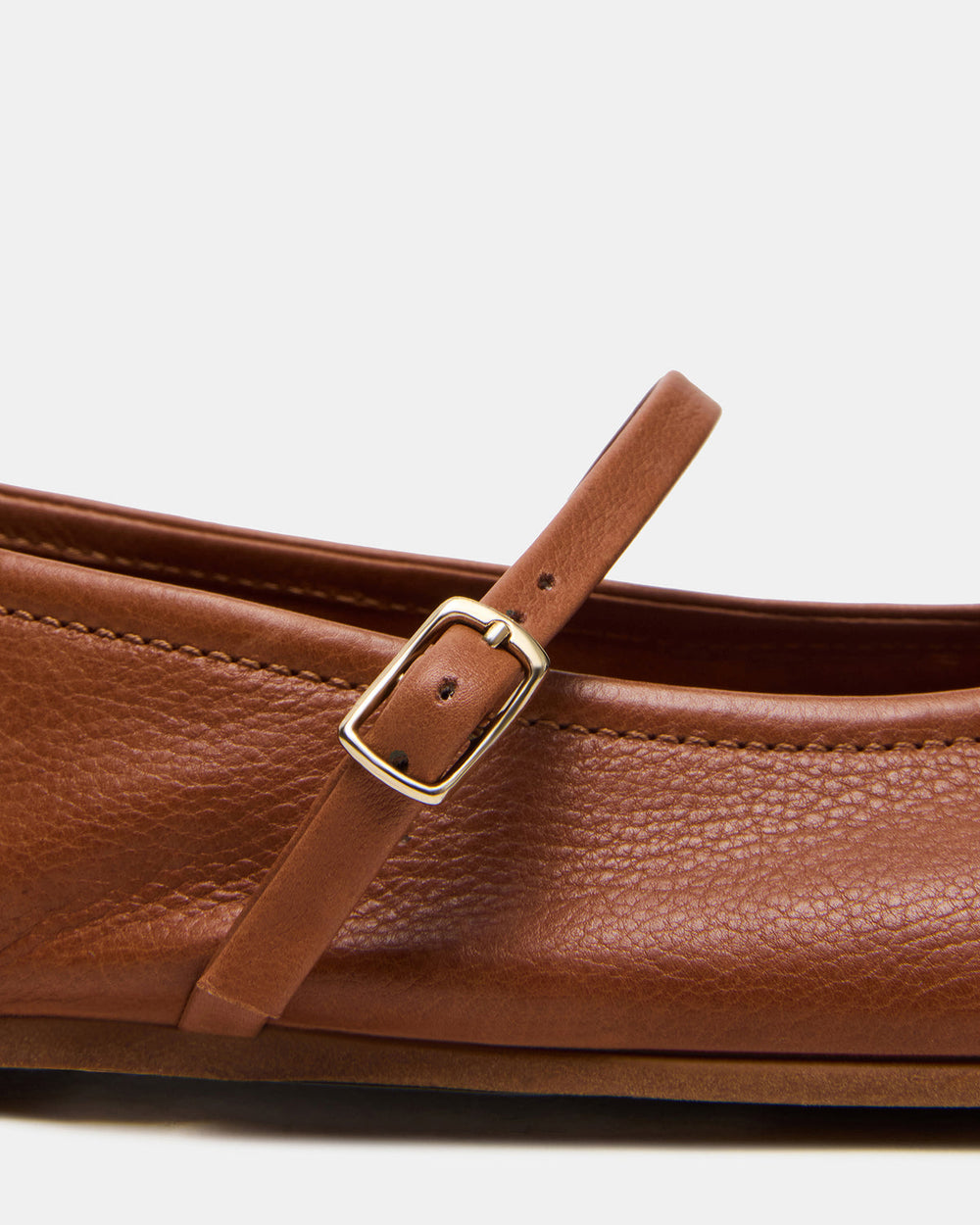 BESETTE Tan Leather Mary Jane Ballet Women's Flat | Steve Madden for Sale