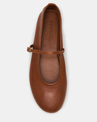 BESETTE Tan Leather Mary Jane Ballet Women's Flat | Steve Madden for Sale