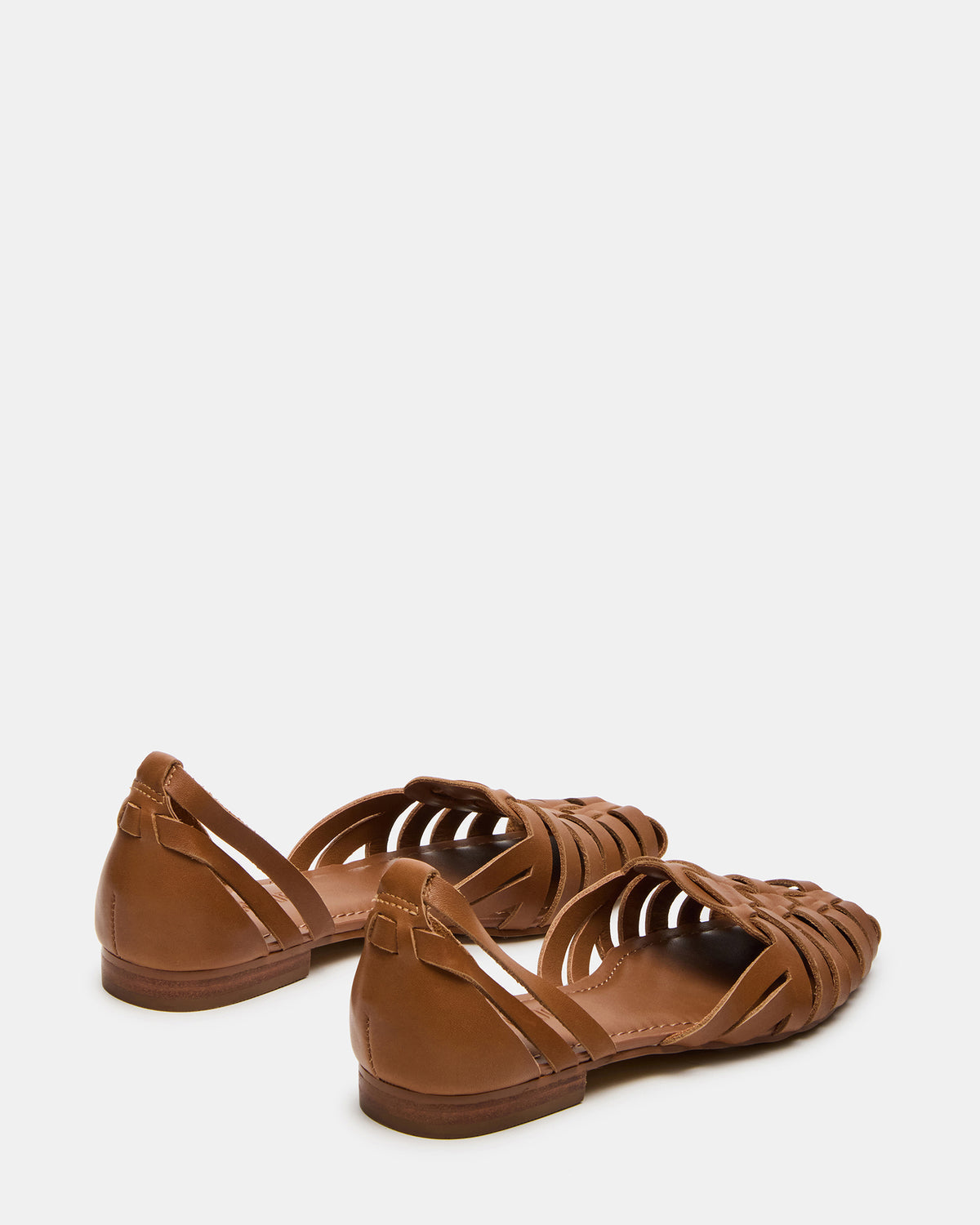 MEDLIN Tan Leather Square-Toe Fisherman Women's Flat | Steve Madden Sale